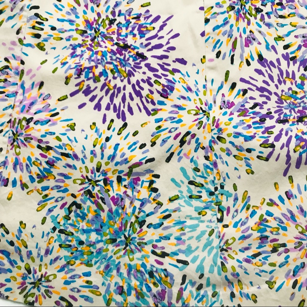 Lane Bryant Plus Size 26 Floral Abstract A-Line Skirt Cotton Spandex - Picture 3 of 6